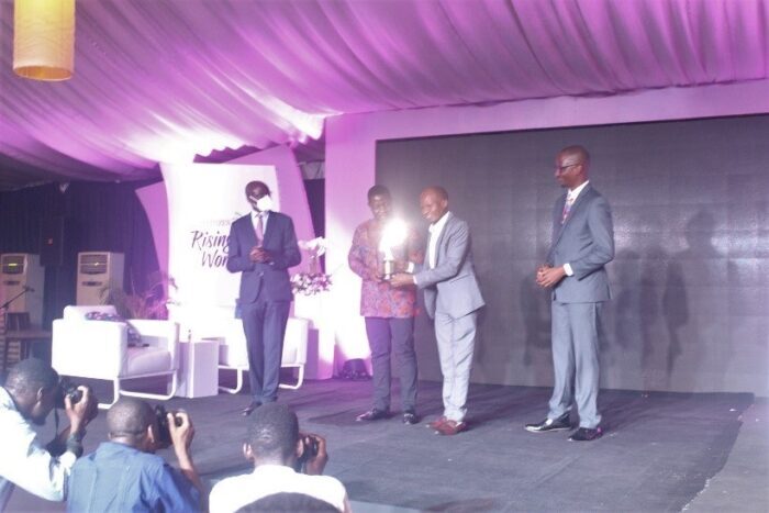 Photo of EGPAF accepting the Citizen Tanzania award