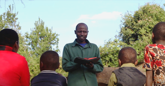 Martin and his family in Tanzania. He chose to pursue family planning options to support his wife and children.