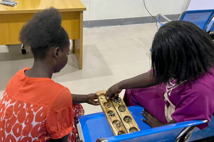 Adolescents play games at the new youth-friendly center in Taraba, Nigeria.